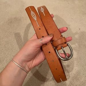 Brown Faux Leather Belt